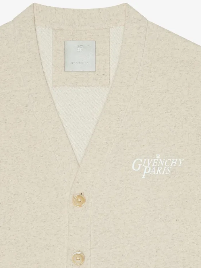 Men Knitwear Givenchy Cardigan In Felpa Natural