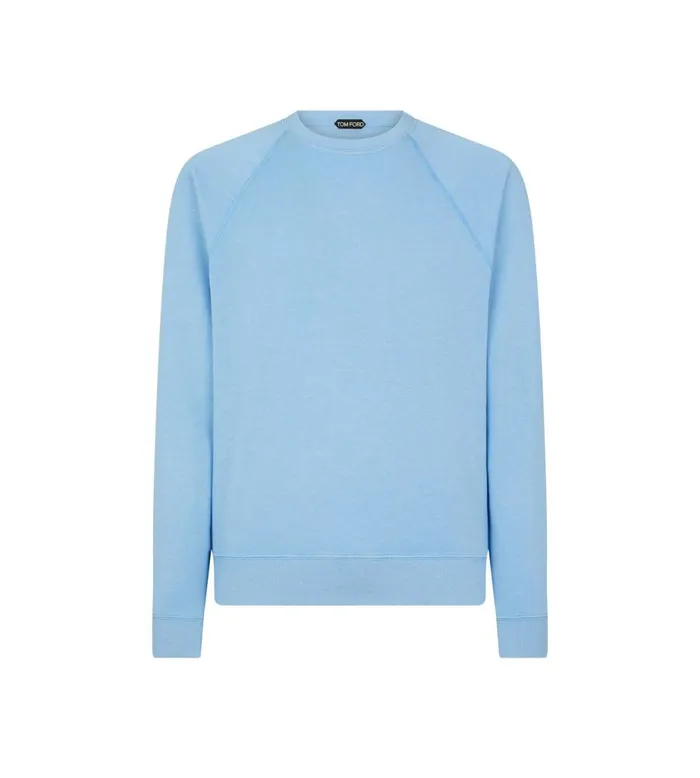 Men Knitwear Tom Ford Vintage Melange Crew Neck Aqua