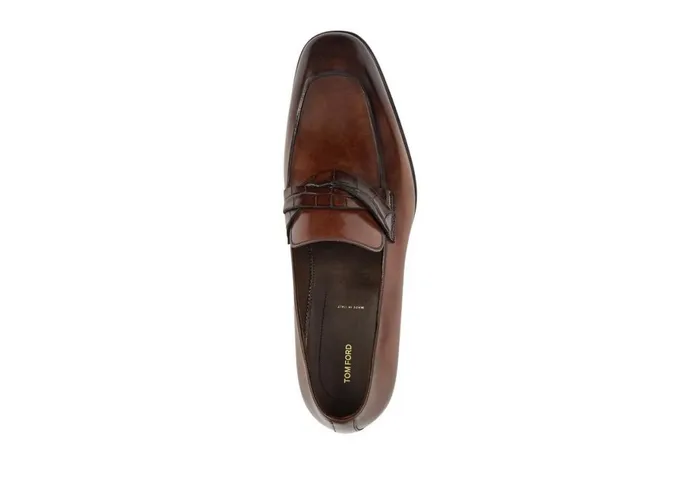 Men Loafers Tom Ford Elkan Twisted Band Loafers Mink Men Loafers Tom Ford Elkan Twisted Band Loafers Mink