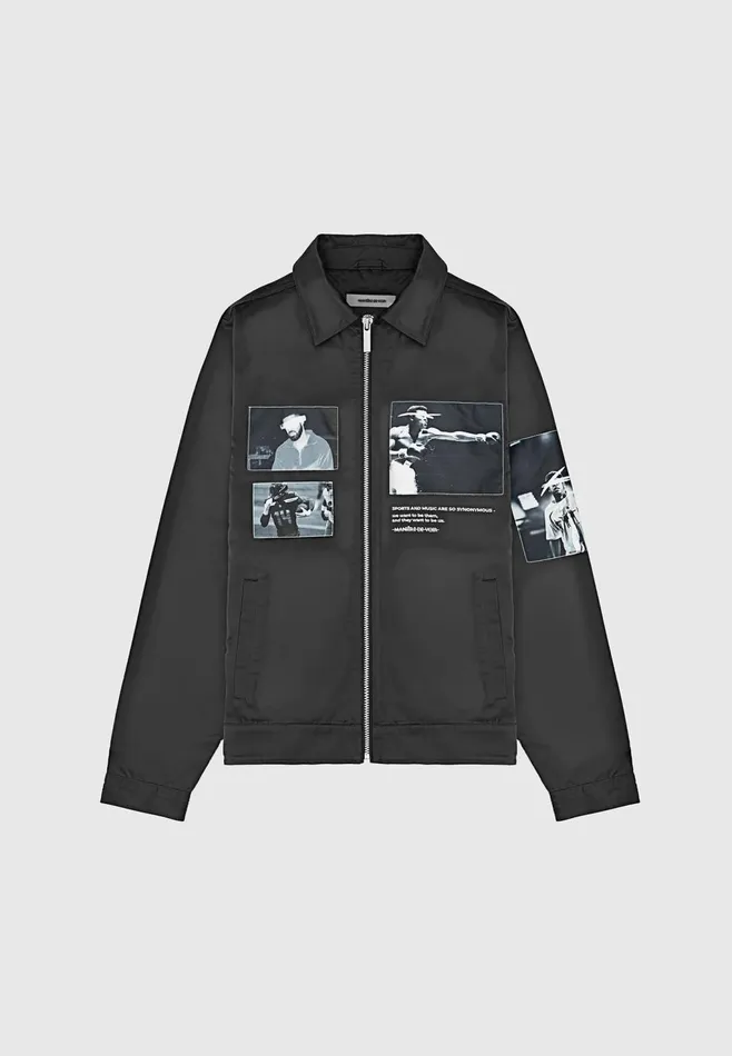 Men Manire De Voir Satin Icon Jacket Black