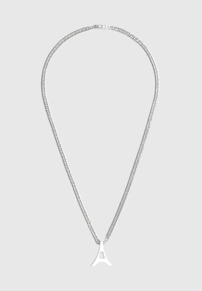 Men Manire De Voir Sterling Silver Eiffel Necklace Silver