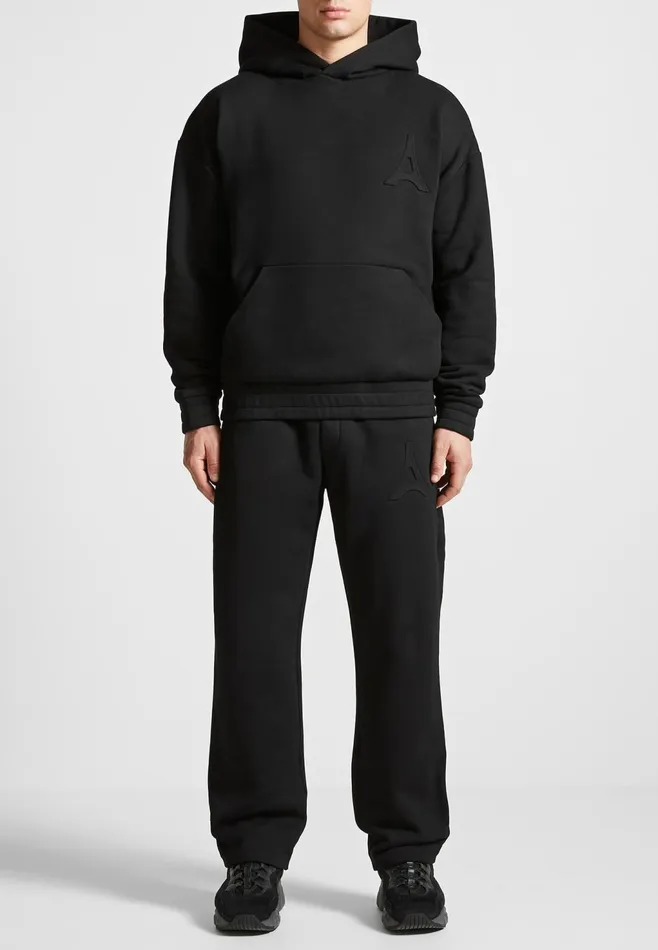 Men Manire De Voir ternel Eiffel Embossed Joggers Black