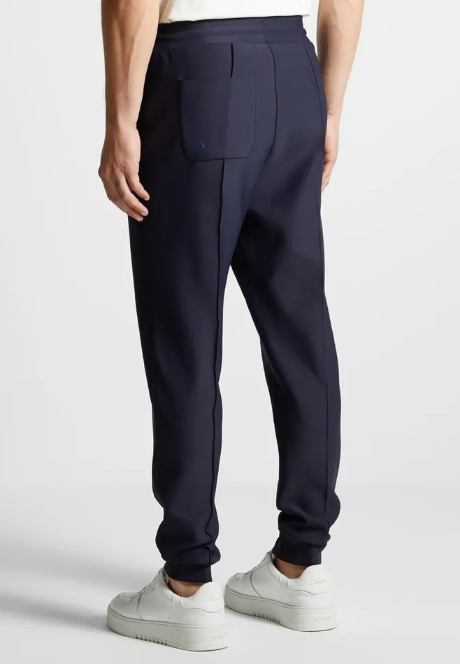 Men Manire De Voir ternel Neoprene Tapered Fit Pintuck Joggers Navy