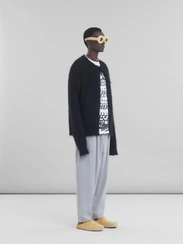Men Marni Tops and Tshirts White Organic Cotton TShirt With Marni 30th Anniversary Print