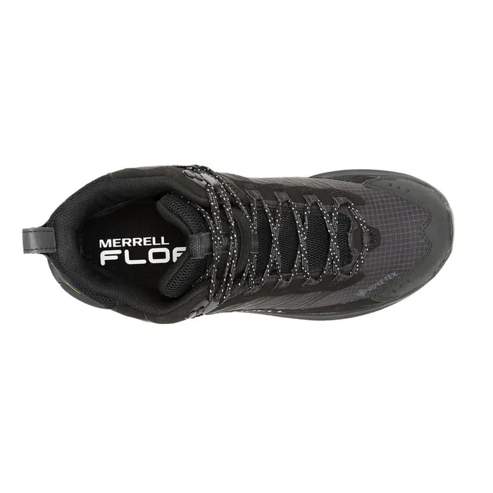 Men Merrell Boots Moab Speed 2 Mid GORETEX Black Men Merrell Boots Moab Speed 2 Mid GORETEX Black