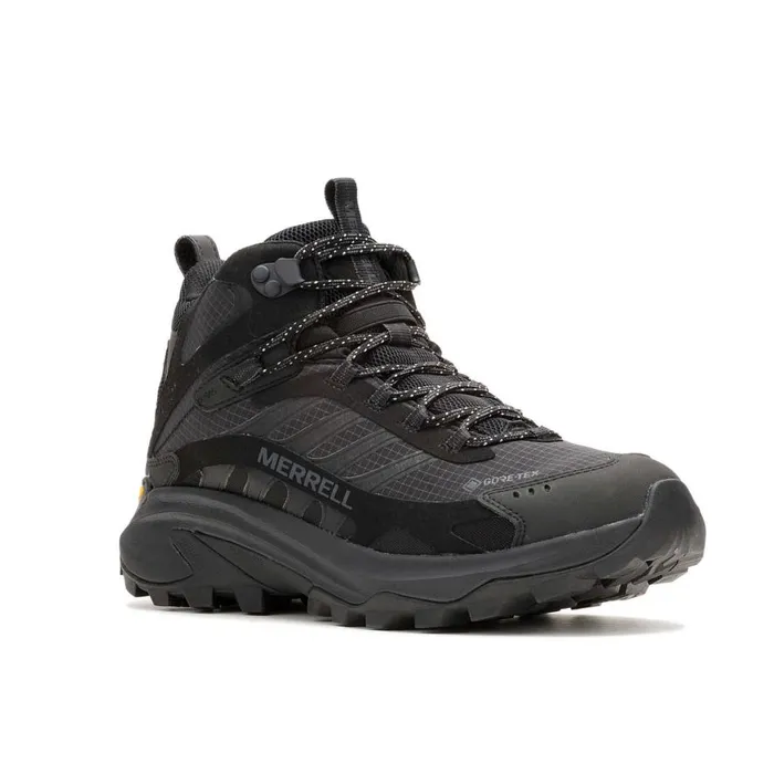 Men Merrell Boots Moab Speed 2 Mid GORETEX Black Men Merrell Boots Moab Speed 2 Mid GORETEX Black