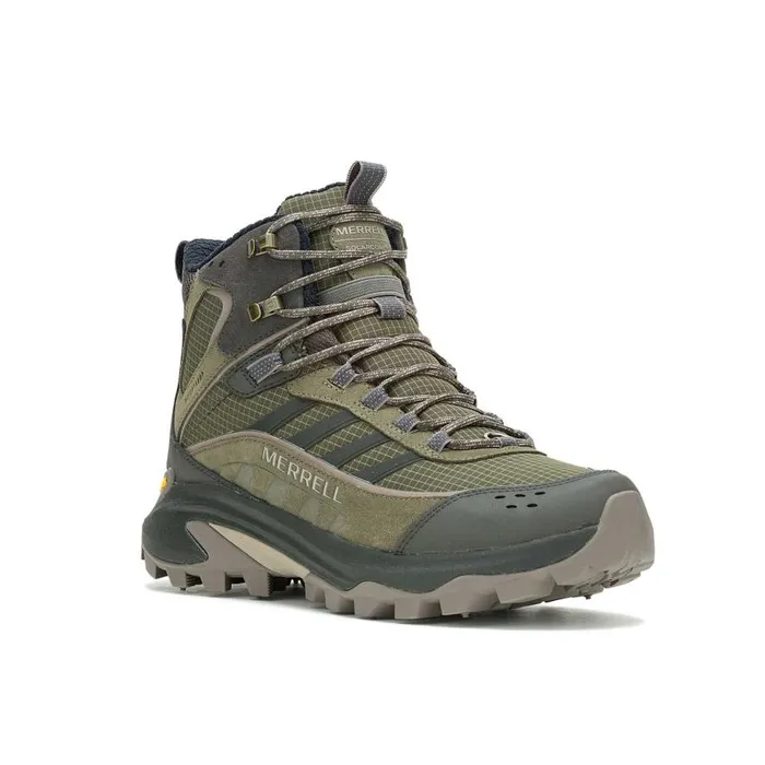 Men Merrell Boots Moab Speed 2 Thermo Mid Waterproof Olive