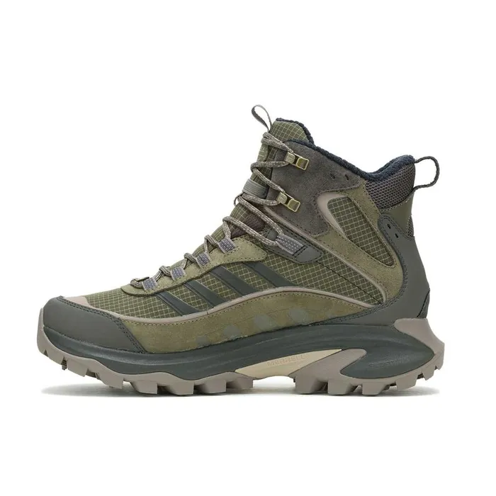 Men Merrell Boots Moab Speed 2 Thermo Mid Waterproof Olive
