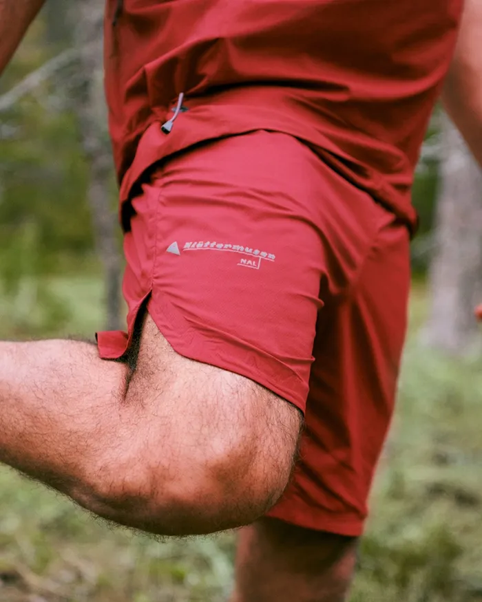 Men Nal Ultramid Shorts Madder Red Klttermusen Shorts
