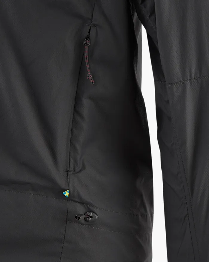 Men Nal Windbreaker Jacket Black Klttermusen Wind Resistant Jackets