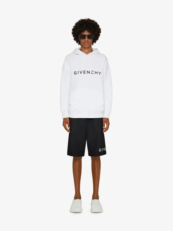 Men Pants and Shorts Givenchy GIVENCHY Archetype Bermuda Shorts In Fleece Black