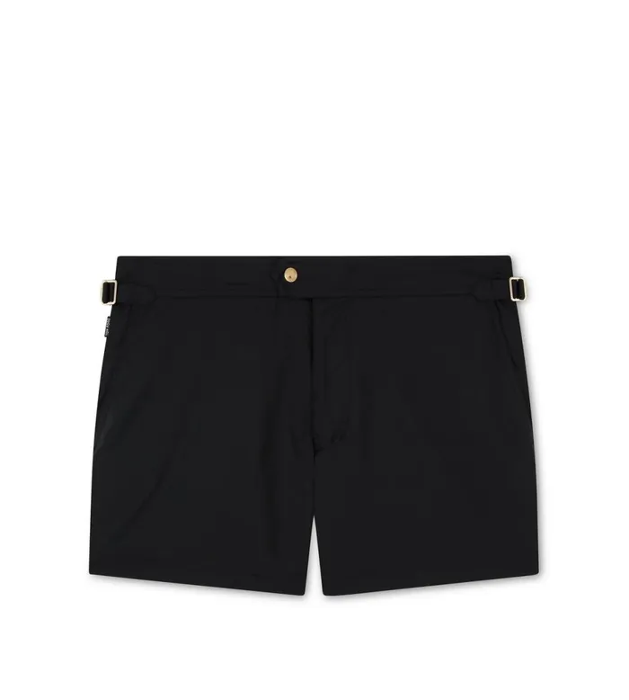 Men Pants and Shorts Tom Ford Compact Poplin Swim Short Black