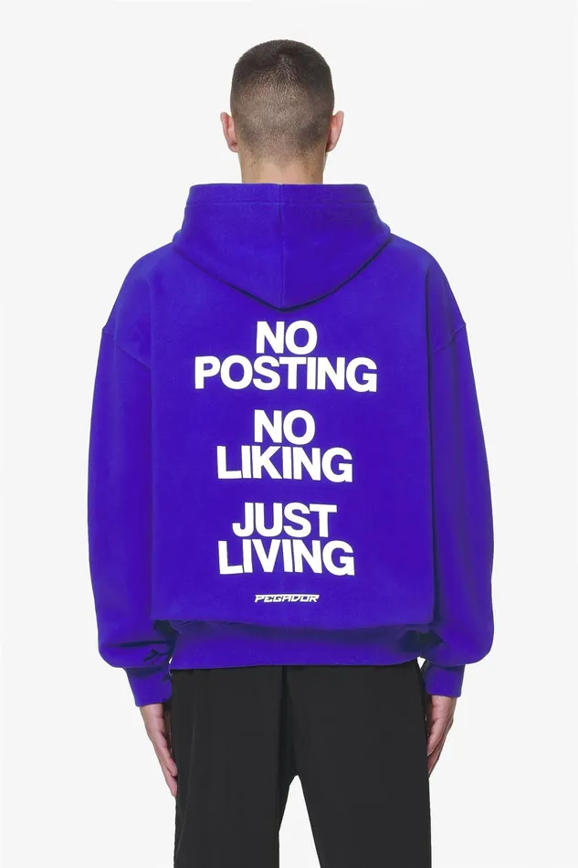 Men Pegador Hoodies Devon Oversized Sweat Jacket Washed Endless Blue