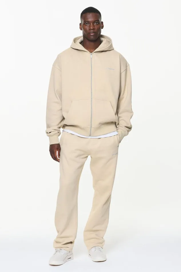 Men Pegador Hoodies Logo Oversized Sweat Jacket Vintage Washed Kingdom Beige Men Pegador Hoodies Logo Oversized Sweat Jacket Vintage Washed Kingdom Beige