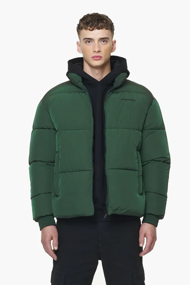 Men Pegador Jacken Solin Crushed Puffer Jacket British Green