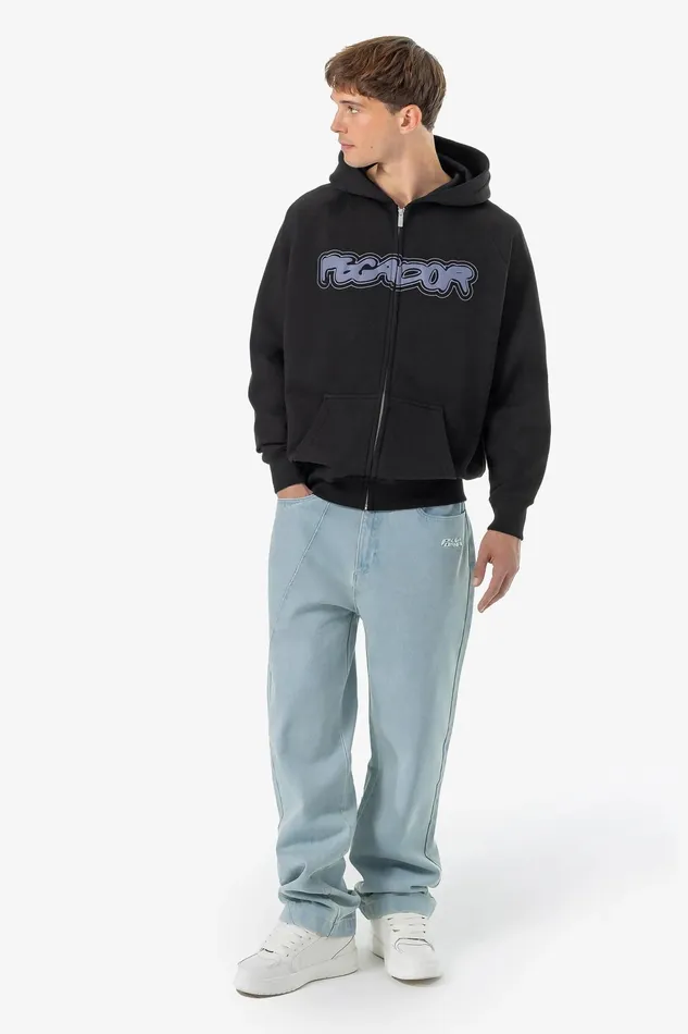 Men Pegador Jeans Waco Wide Baggy Jeans Sand Washed Blue Men Pegador Jeans Waco Wide Baggy Jeans Sand Washed Blue