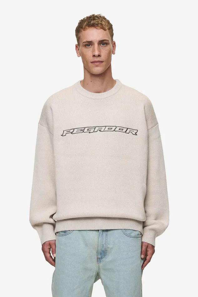 Men Pegador Knitwear Lenox Oversized Knit Sweater Light Beige