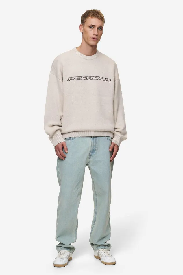Men Pegador Knitwear Lenox Oversized Knit Sweater Light Beige Men Pegador Knitwear Lenox Oversized Knit Sweater Light Beige