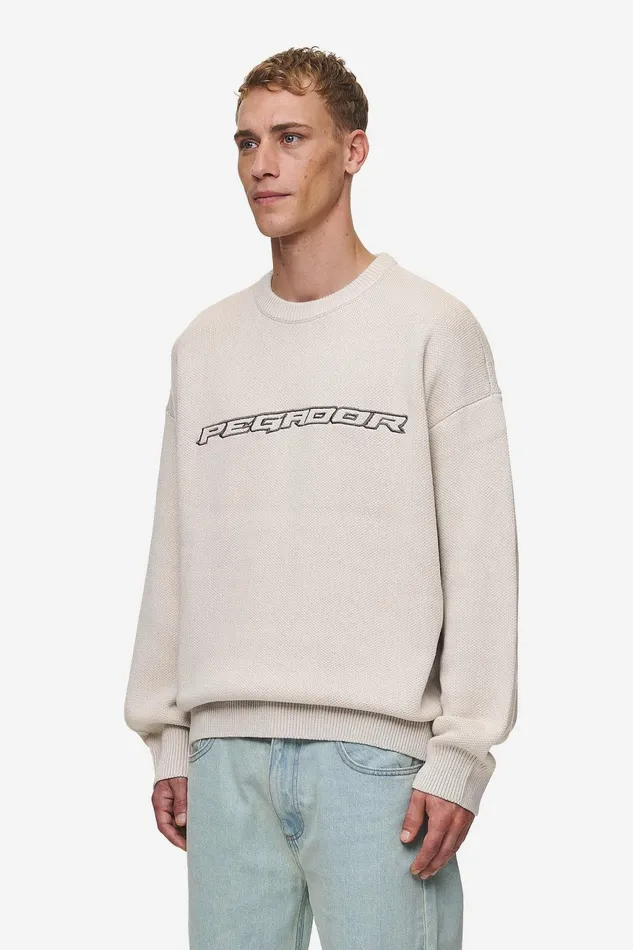 Men Pegador Knitwear Lenox Oversized Knit Sweater Light Beige Men Pegador Knitwear Lenox Oversized Knit Sweater Light Beige