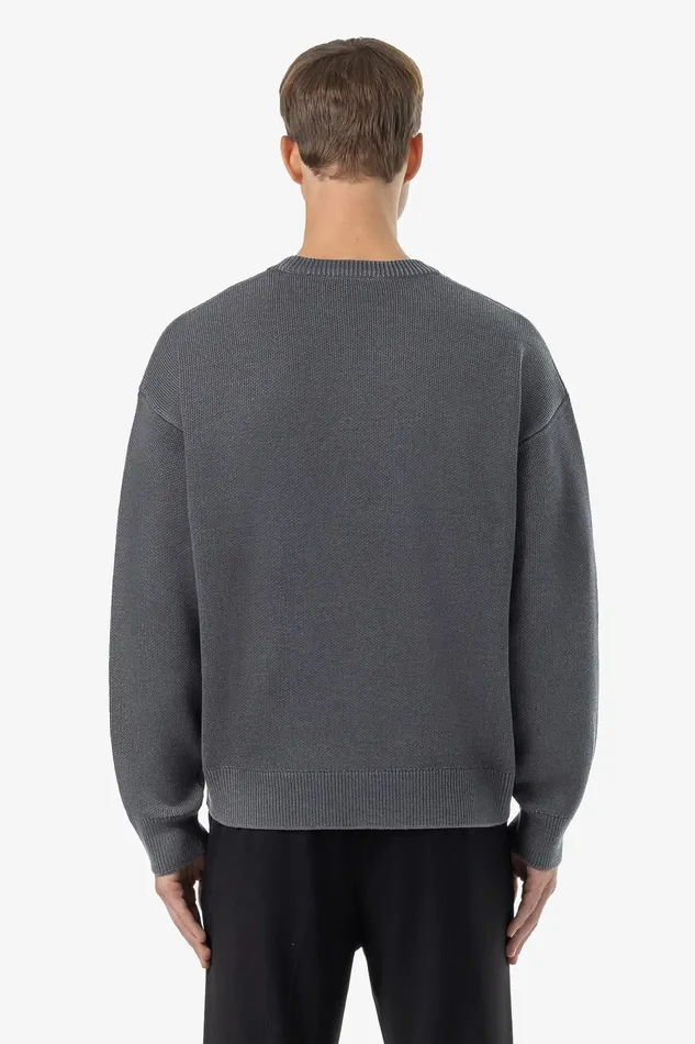 Men Pegador Knitwear Logo Oversized Ribbed Knit Sweater Dyed Black Men Pegador Knitwear Logo Oversized Ribbed Knit Sweater Dyed Black
