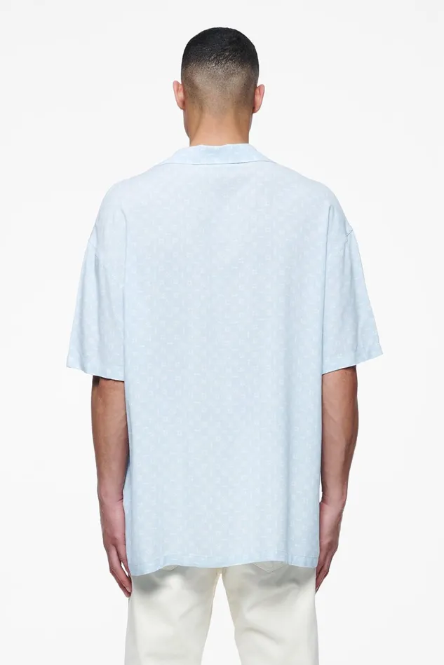 Men Pegador Shirts Piane Monogram Summer Shirt Riviera Blue Men Pegador Shirts Piane Monogram Summer Shirt Riviera Blue