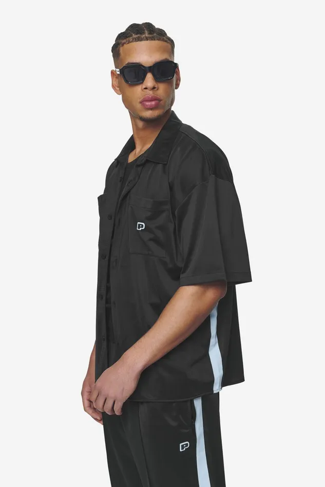 Men Pegador Shirts Zeno Boxy Shirt Black Baby Blue
