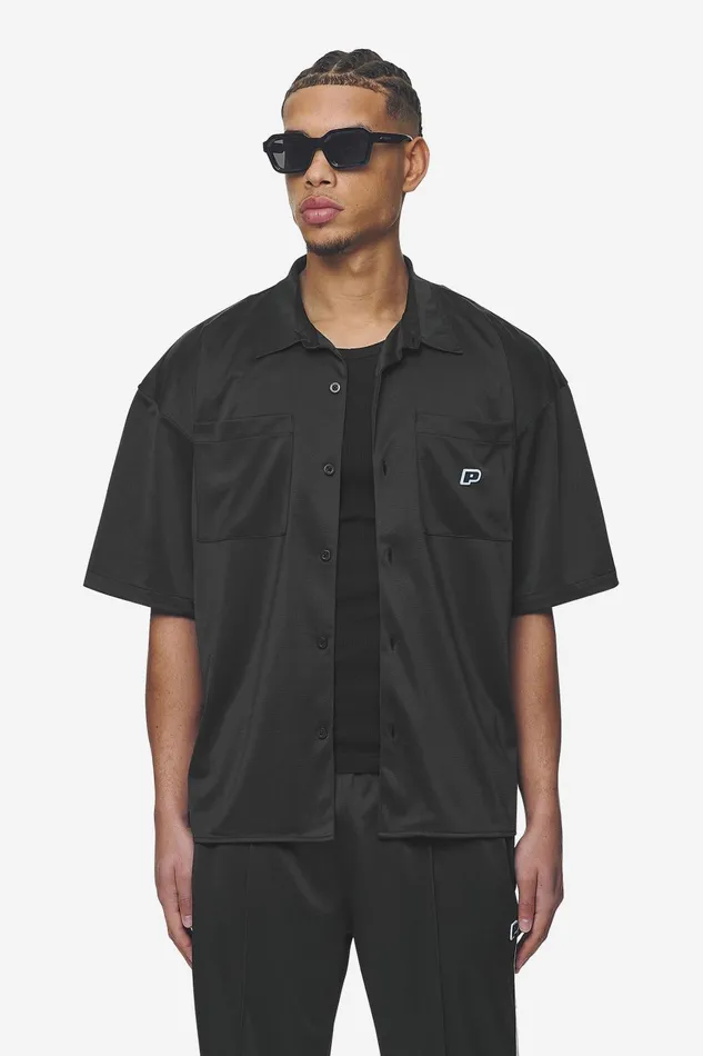 Men Pegador Shirts Zeno Boxy Shirt Black Baby Blue Men Pegador Shirts Zeno Boxy Shirt Black Baby Blue