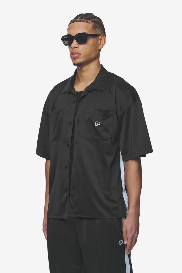 Men Pegador Shirts Zeno Boxy Shirt Black Baby Blue Men Pegador Shirts Zeno Boxy Shirt Black Baby Blue