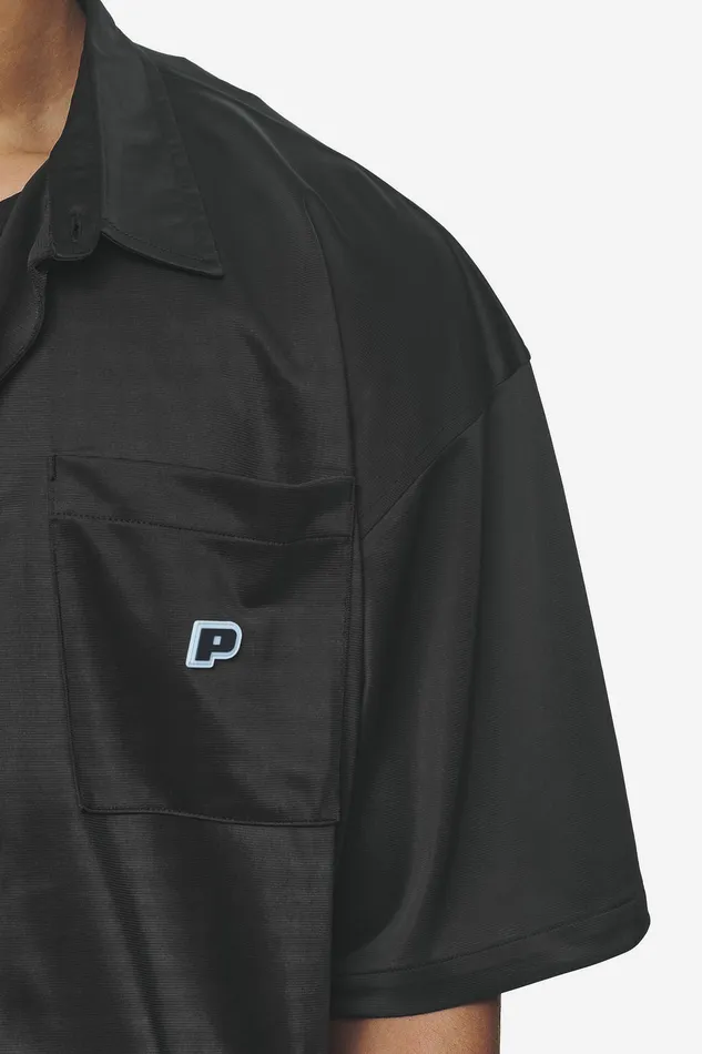 Men Pegador Shirts Zeno Boxy Shirt Black Baby Blue Men Pegador Shirts Zeno Boxy Shirt Black Baby Blue