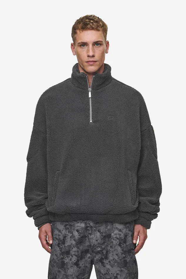 Men Pegador Sweaters Munoz Teddy Half Zip Sweater Anthracite