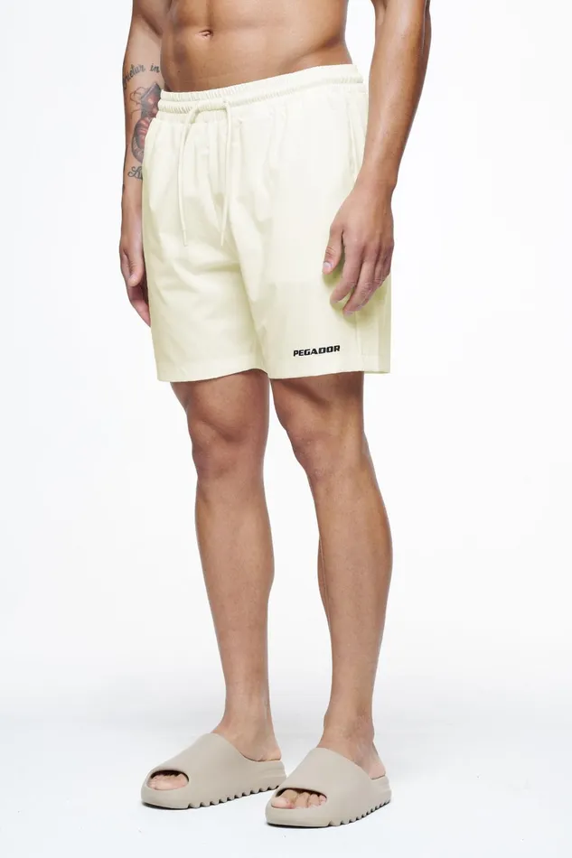 Men Pegador Swim Shorts Logo Swim Shorts Unbleached Men Pegador Swim Shorts Logo Swim Shorts Unbleached