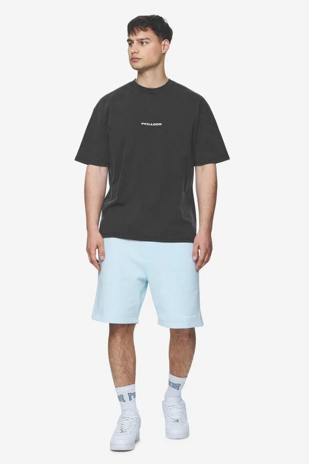 Men Pegador Tees Colne Logo Oversized Tee Vintage Black Baby Blue Men Pegador Tees Colne Logo Oversized Tee Vintage Black Baby Blue