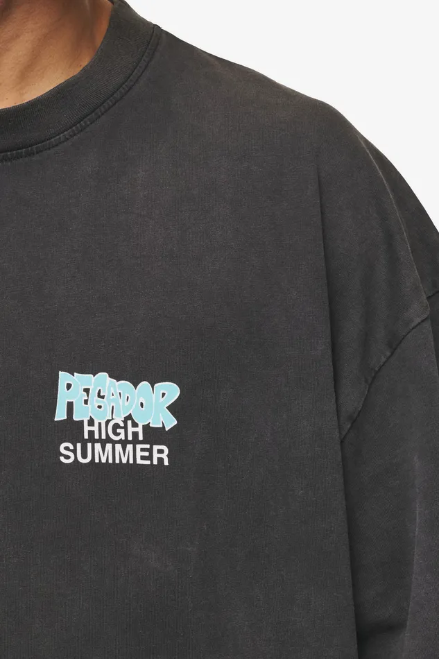 Men Pegador Tees Farrar Boxy Tee Vintage Black Men Pegador Tees Farrar Boxy Tee Vintage Black