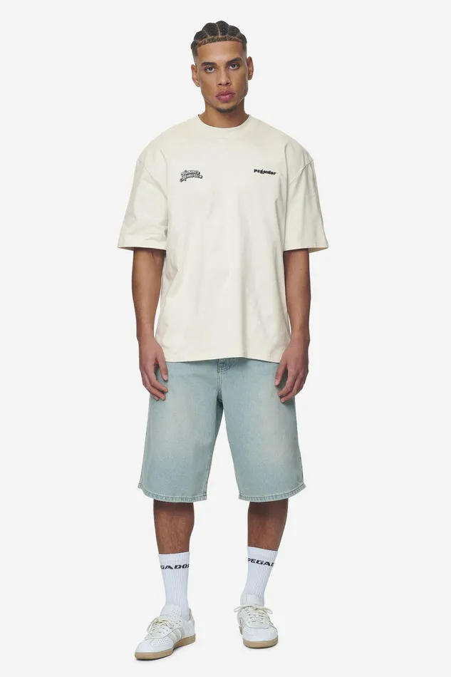 Men Pegador Tees Farren Oversized Tee Washed Salty Cream Men Pegador Tees Farren Oversized Tee Washed Salty Cream