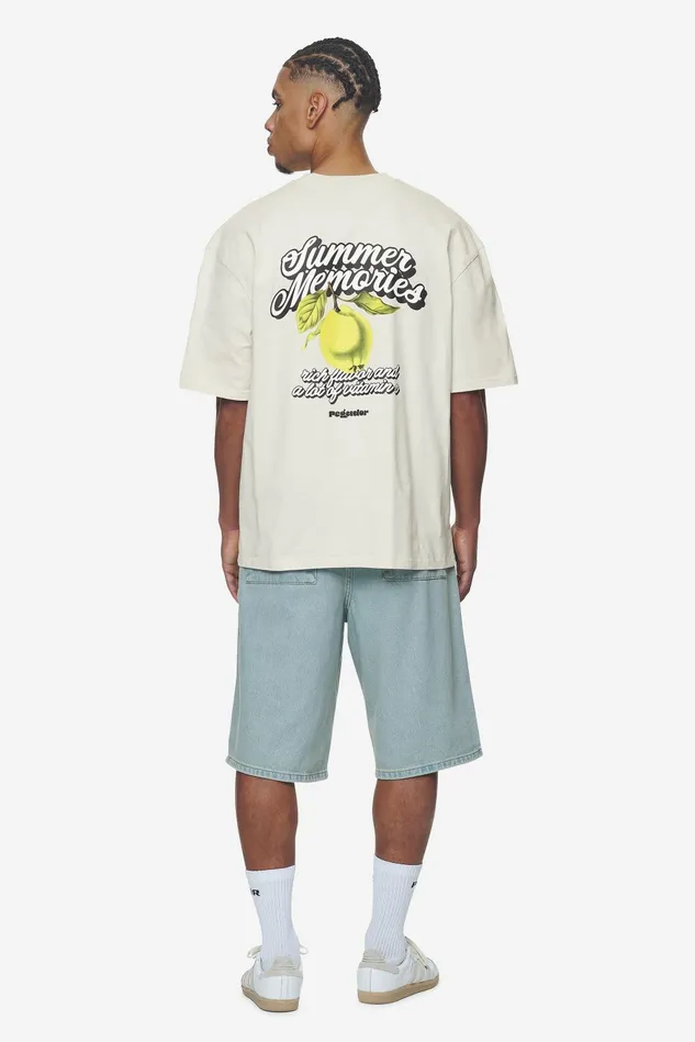 Men Pegador Tees Farren Oversized Tee Washed Salty Cream Men Pegador Tees Farren Oversized Tee Washed Salty Cream