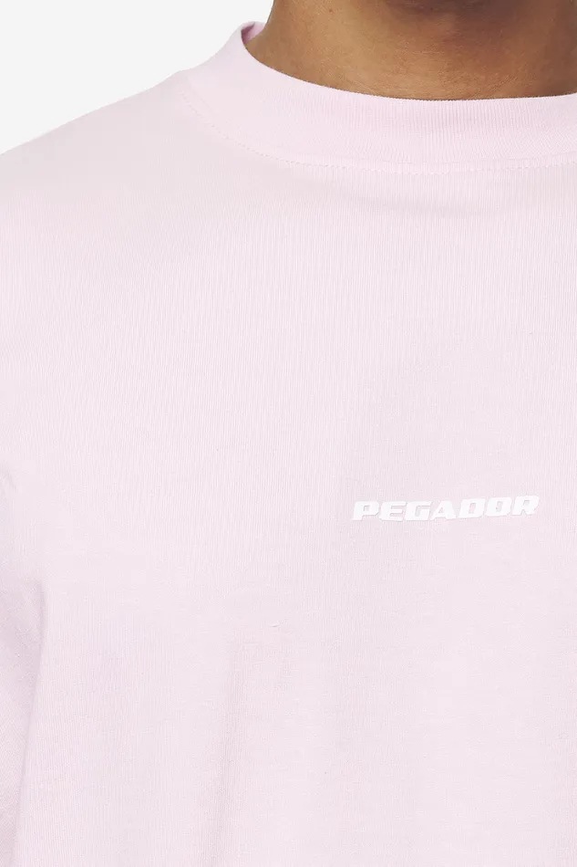 Men Pegador Tees Logo Boxy Tee Washed Bubblegum White Gum Men Pegador Tees Logo Boxy Tee Washed Bubblegum White Gum