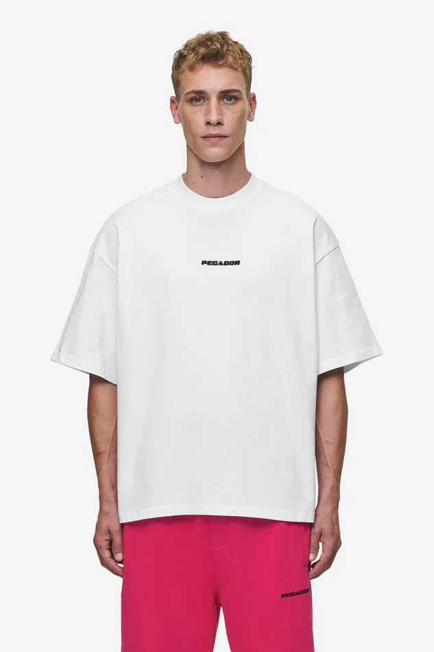 Men Pegador Tees Logo Boxy Tee White