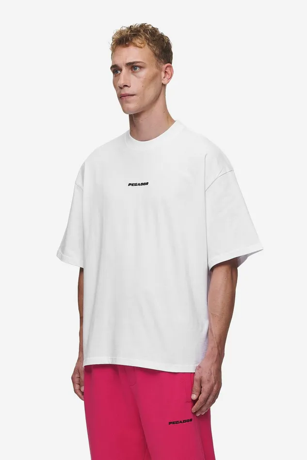 Men Pegador Tees Logo Boxy Tee White Men Pegador Tees Logo Boxy Tee White