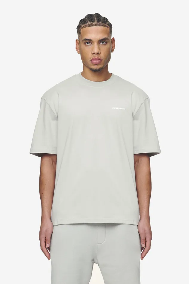 Men Pegador Tees Logo Oversized Tee Washed Pearl Grey White Gum