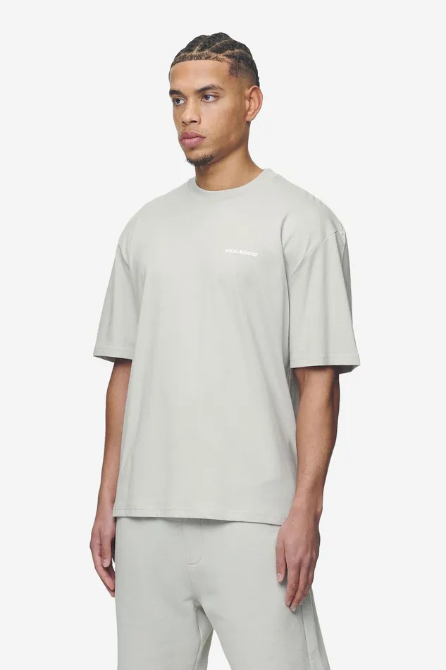Men Pegador Tees Logo Oversized Tee Washed Pearl Grey White Gum Men Pegador Tees Logo Oversized Tee Washed Pearl Grey White Gum