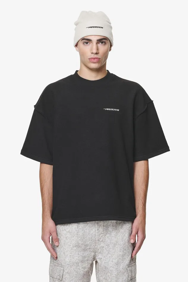Men Pegador Tees Wintor Inside Out Boxy Tee Black