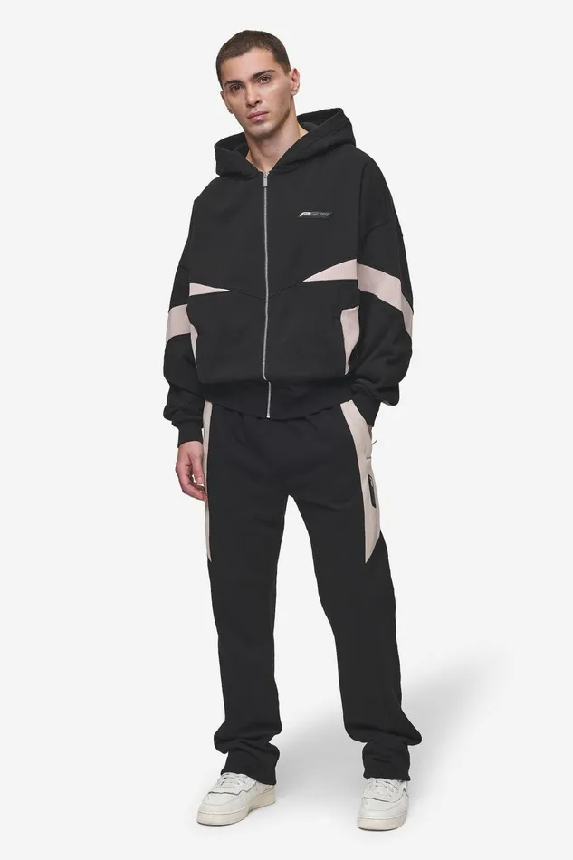 Men Pegador Zip Hoodies Aderno Boxy Sweat Jacket Washed Black Light Beige Men Pegador Zip Hoodies Aderno Boxy Sweat Jacket Washed Black Light Beige