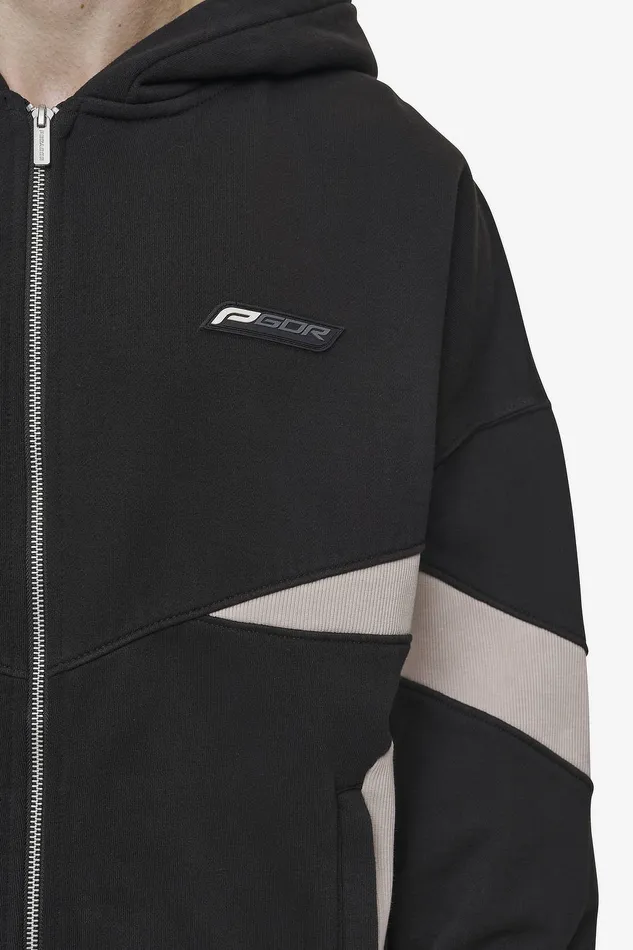 Men Pegador Zip Hoodies Aderno Boxy Sweat Jacket Washed Black Light Beige Men Pegador Zip Hoodies Aderno Boxy Sweat Jacket Washed Black Light Beige