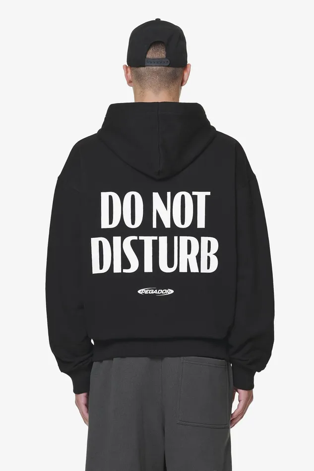 Men Pegador Zip Hoodies Crail Oversized Sweat Jacket Black