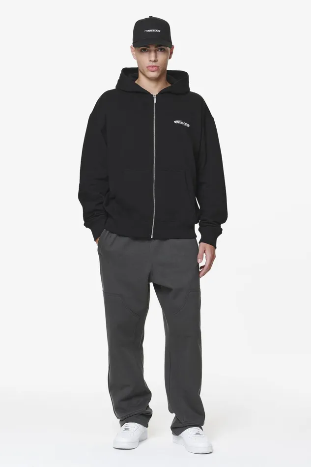 Men Pegador Zip Hoodies Crail Oversized Sweat Jacket Black Men Pegador Zip Hoodies Crail Oversized Sweat Jacket Black