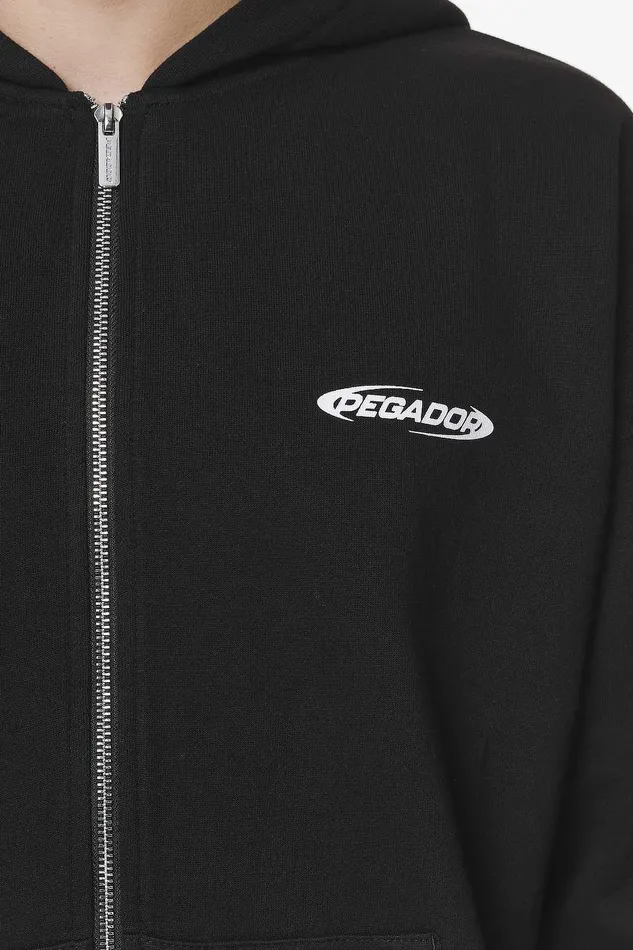 Men Pegador Zip Hoodies Crail Oversized Sweat Jacket Black Men Pegador Zip Hoodies Crail Oversized Sweat Jacket Black