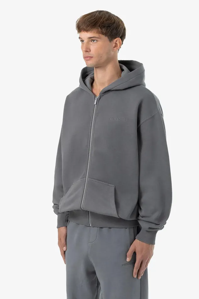 Men Pegador Zip Hoodies Logo Oversized Sweat Jacket Vintage Grey Grey Men Pegador Zip Hoodies Logo Oversized Sweat Jacket Vintage Grey Grey