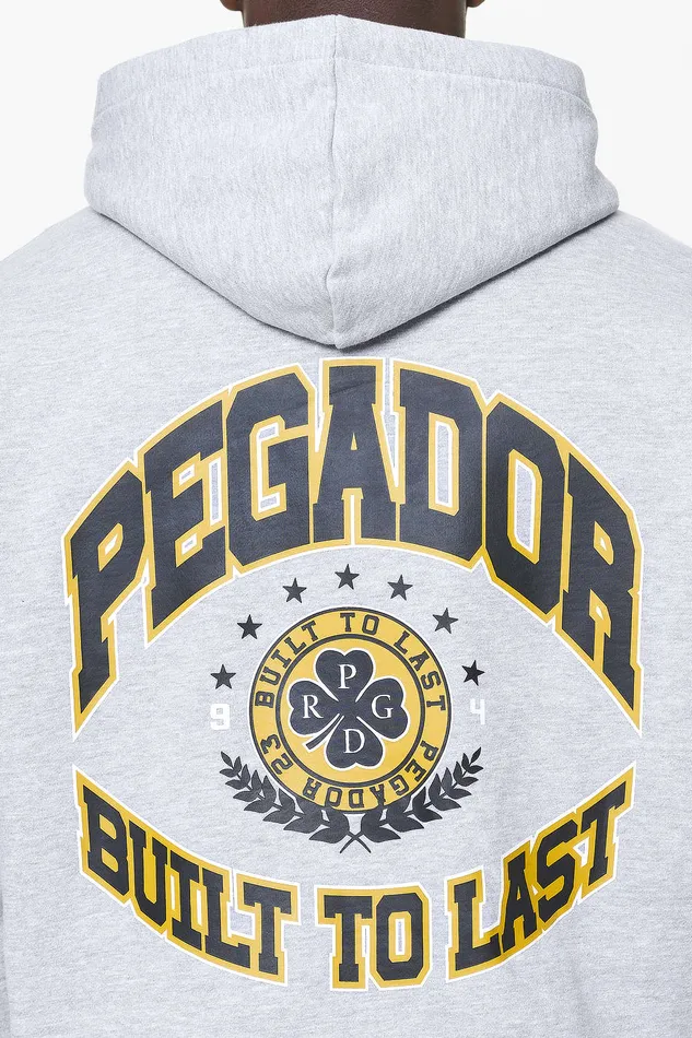Men Pegador Zip Hoodies Smith Oversized Sweat Jacket Grey Melange Men Pegador Zip Hoodies Smith Oversized Sweat Jacket Grey Melange