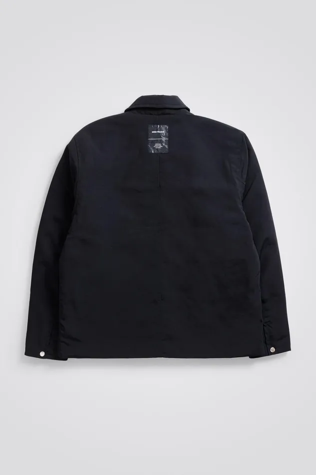 Men Pelle Waxed Nylon Insulated Jacket Dark Navy Norse Projects Outerwear