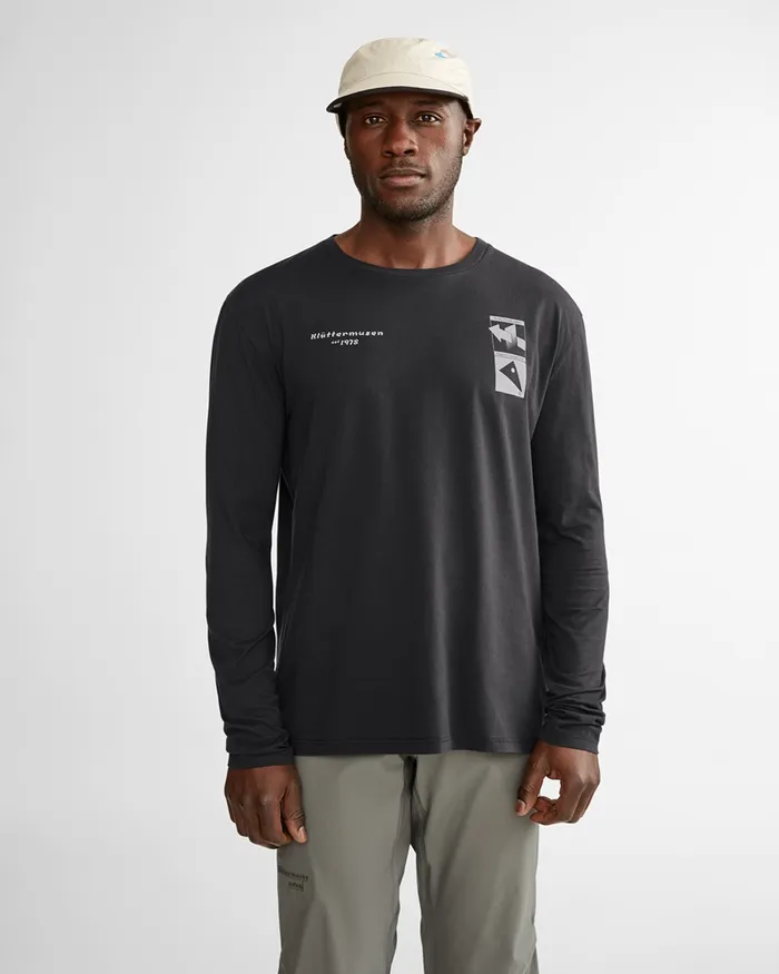Men Runa Refined Long Sleeve Tee Raven Klttermusen TShirts